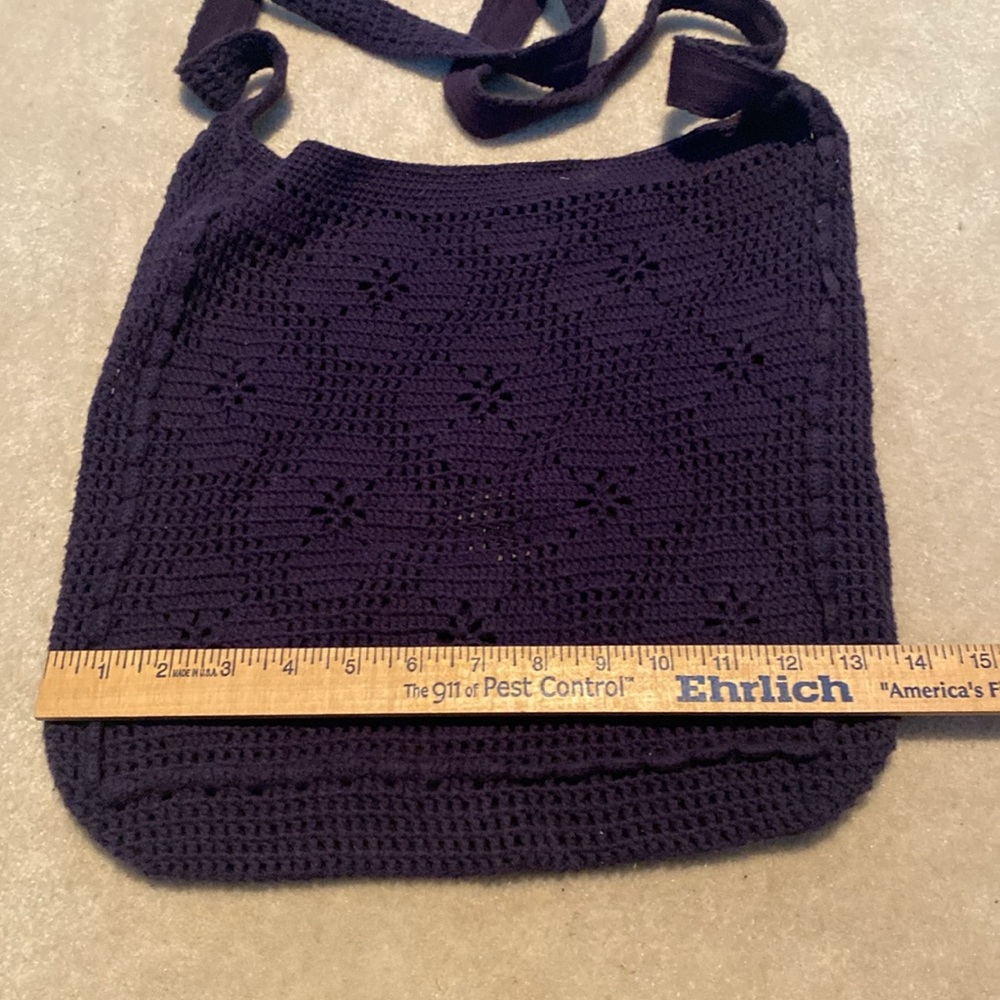 NWOT Gap Hand-Crocheted Purple Shoulder Bag - Picture 2 of 4
